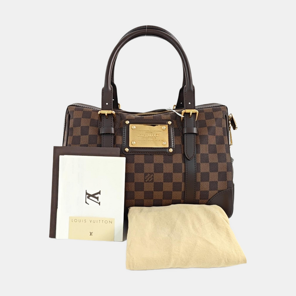BERKELEY Damier Ebene Coated Canvas Brown