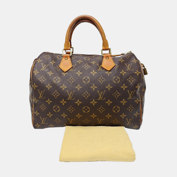 SPEEDY 30 Monogram Coated Canvas Brown
