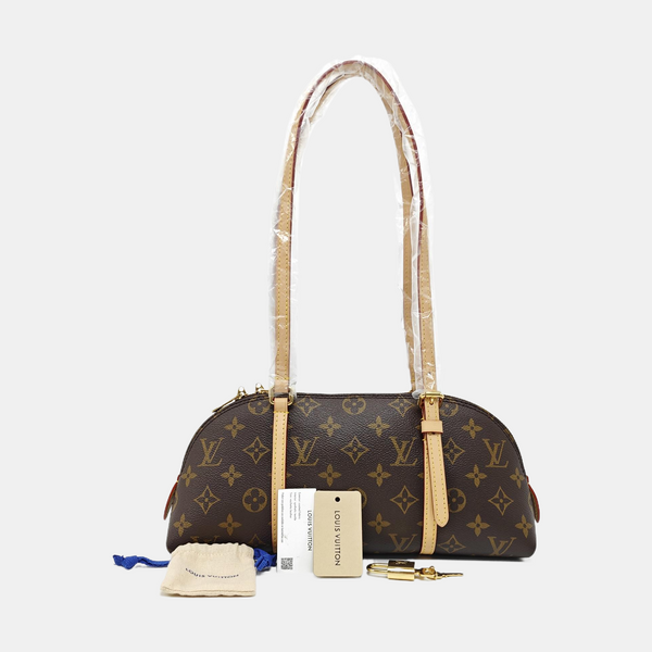 SQUIRE EAST WEST Monogram Coated Canvas Brown