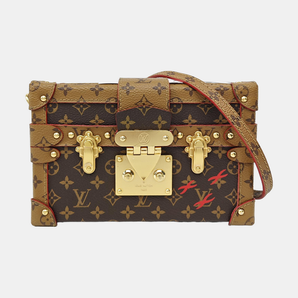 PETITE MALLE Monogram Coated Canvas Brown