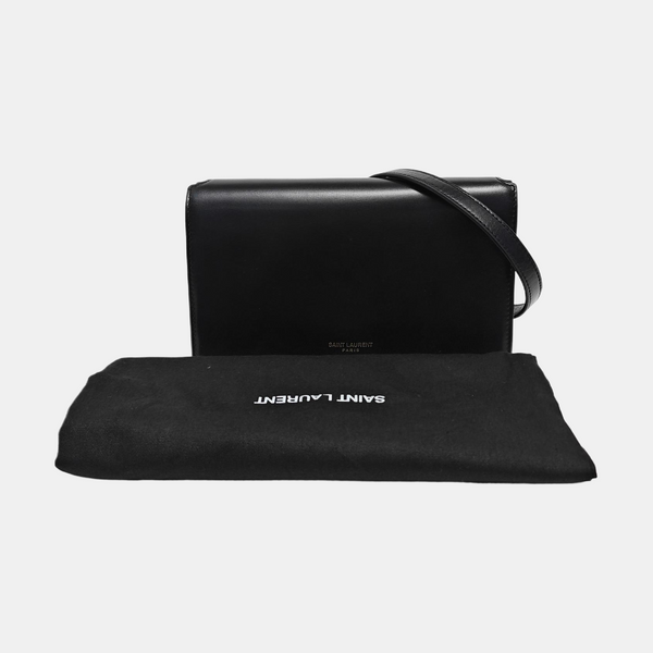 Calfskin Shoulder Bag Black