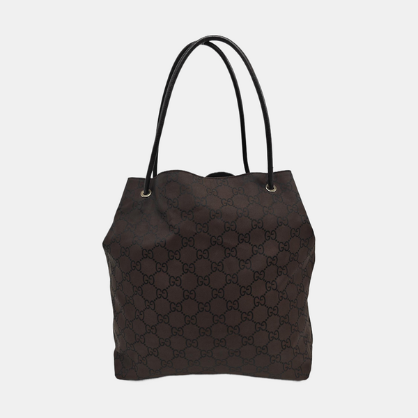 Monogram Canvas Tote Bag Brown