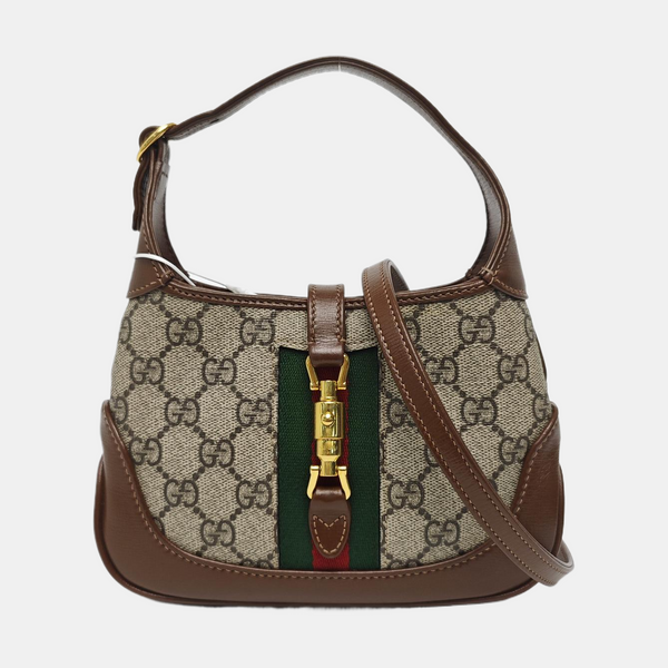 Jackie 1961 Mini Monogram Coated Canvas Beige