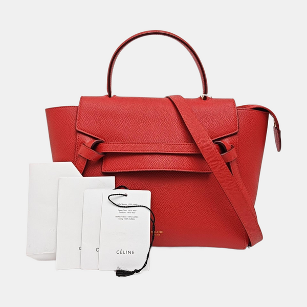 BELT Micro Calfskin Red