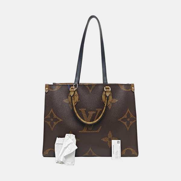 ONTHEGO MM Monogram Coated Canvas Brown