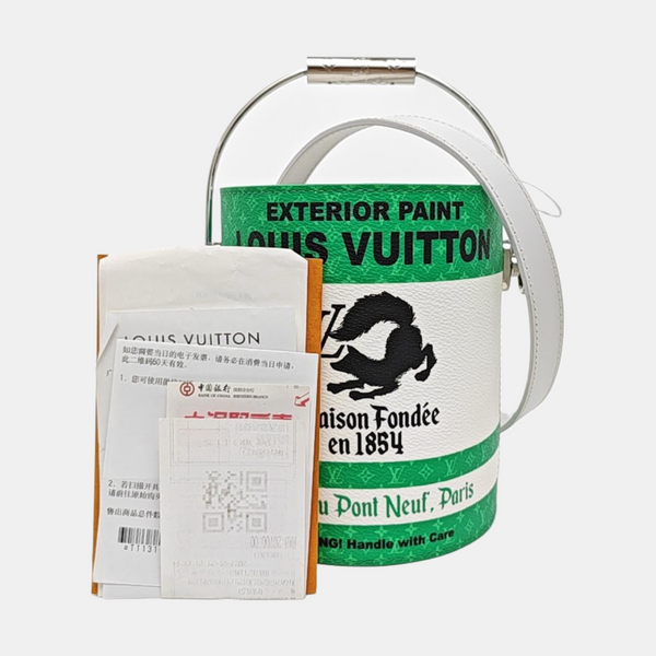 PAINT CAN Monogram Coated Canvas Green