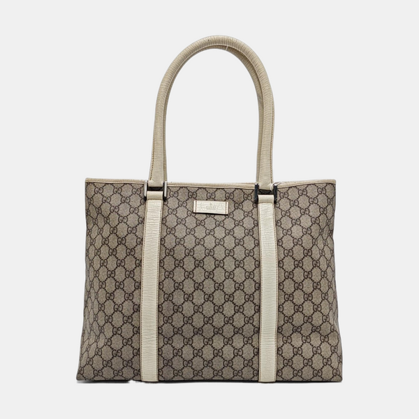 Monogram Coated Canvas Tote Bag Black