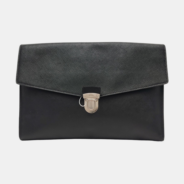 Leather Clutch Black