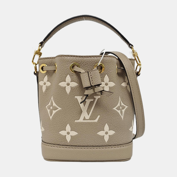 NOÉ Nano Monogram Calfskin Gray