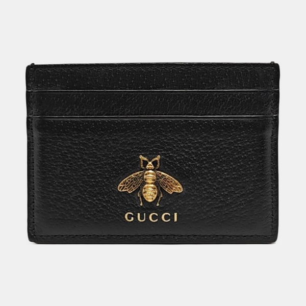 Animalier Calfskin Black Card Holder