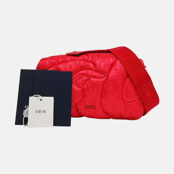 Dior By Erl Dior Lingot Quilted Fabric Red