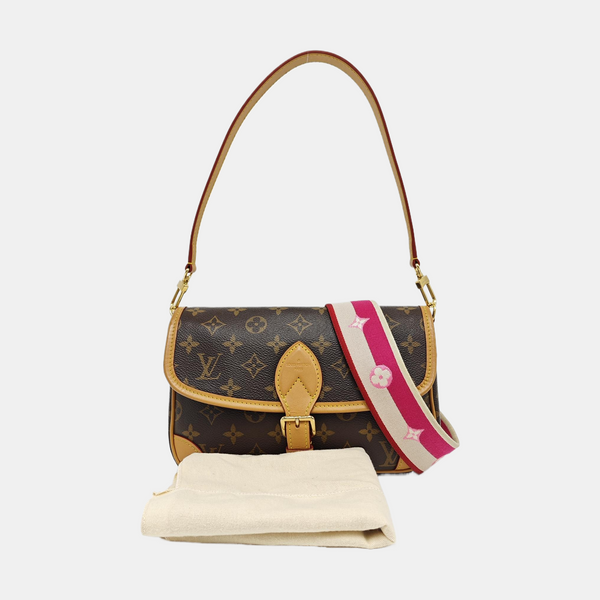 DIANE Monogram Coated Canvas Brown