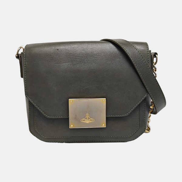Calfskin Shoulder Bag Gray