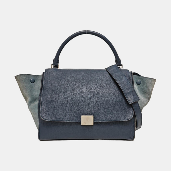 TRAPEZE Medium Calfskin Blue