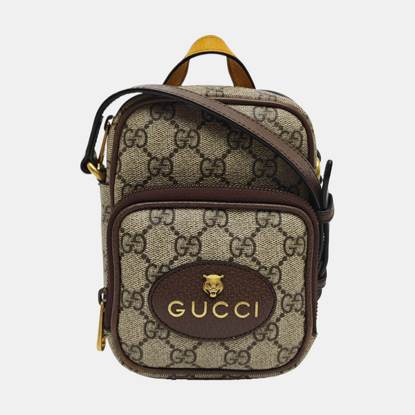 Neo Vintage Mini Monogram Coated Canvas Brown