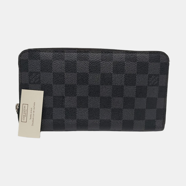 ZIPPY Damier Graphite Coated Canvas Gray Wallet