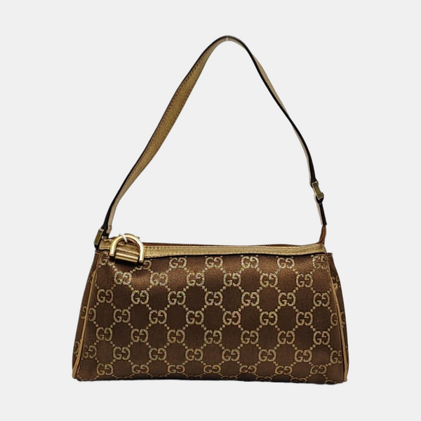 Monogram Canvas Top Handle Bag Brown