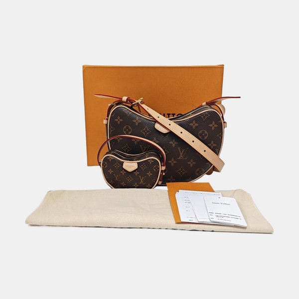 CROISSANT Monogram Coated Canvas Brown
