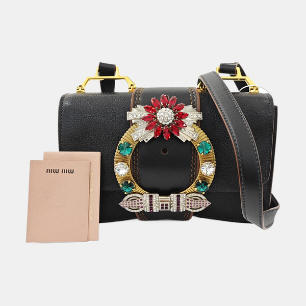 Miu Lady Calfskin Black