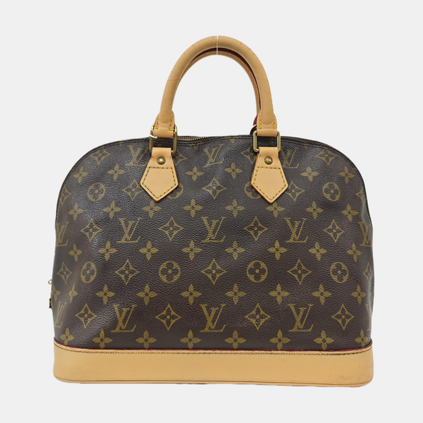 ALMA PM Monogram Coated Canvas Brown