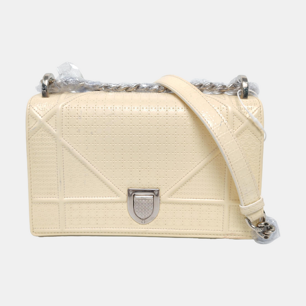 Diorama Small Cannage Calfskin Yellow