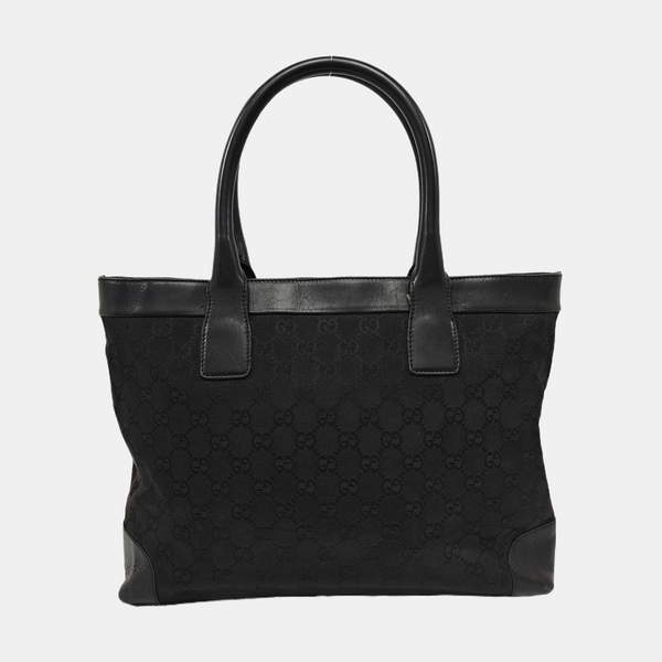 Monogram Canvas Tote Bag Black