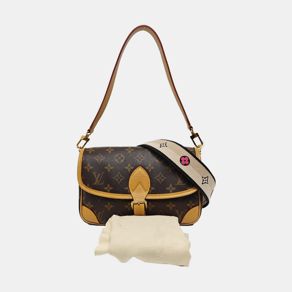 DIANE Monogram Coated Canvas Brown
