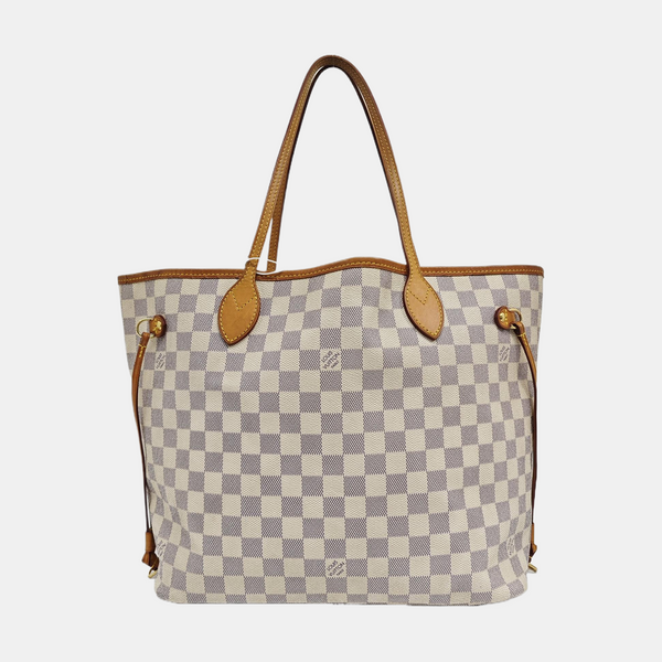 NEVERFULL MM Damier Azur Coated Canvas Beige
