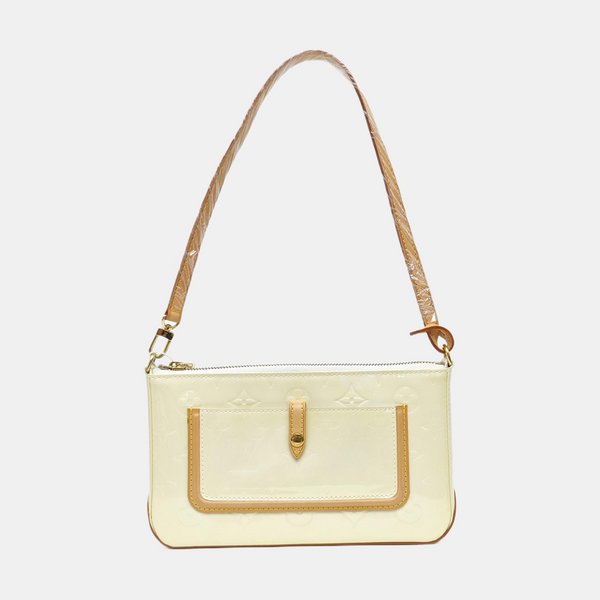 MALLORY SQUARE Monogram Patent Leather White