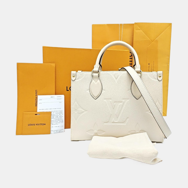 ONTHEGO PM Monogram Calfskin Beige