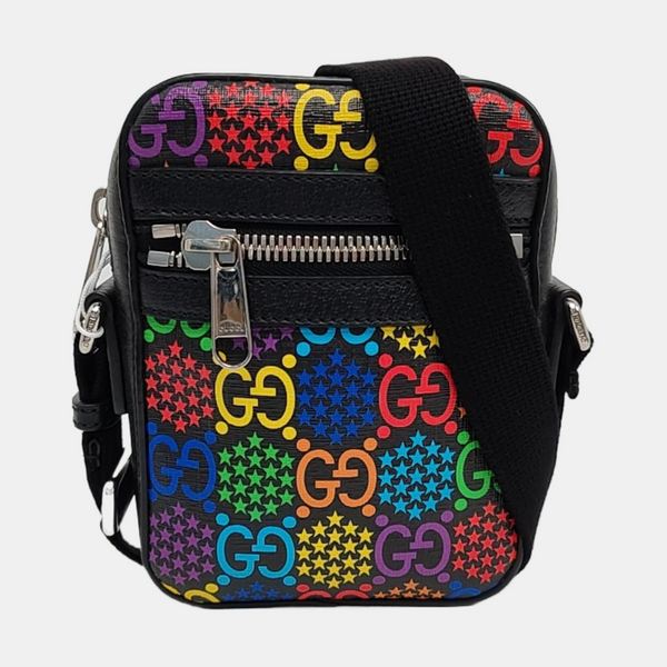 Psychedelic Monogram Coated Canvas Black