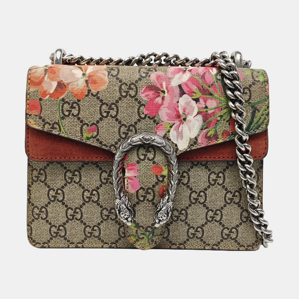 Dionysus Mini Monogram Coated Canvas Beige