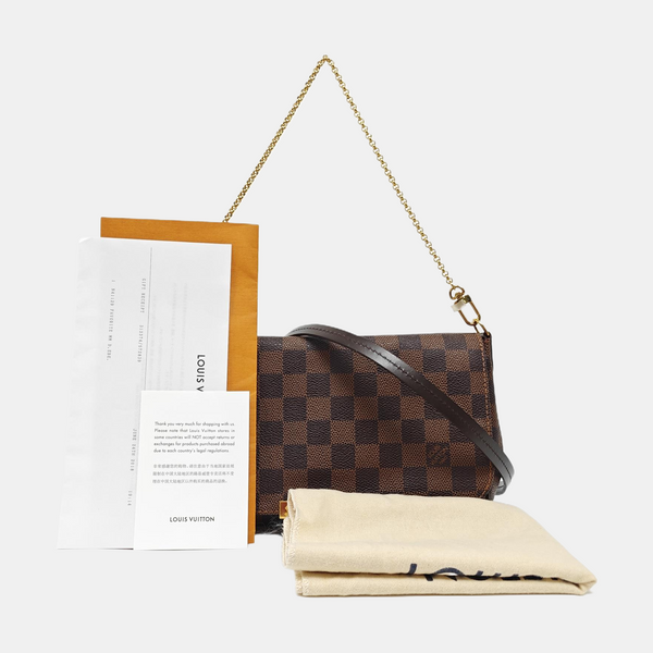 FAVORITE MM Damier Ebene Coated Canvas Brown
