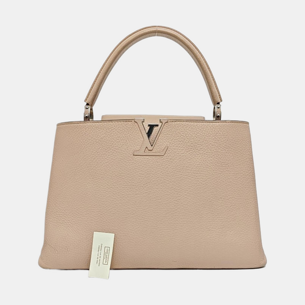 Authenticated pre-owned CAPUCINES GM Calfskin Pink - Top Handle Bag at Looply