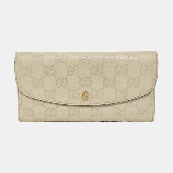 Monogram Calfskin Wallet Beige