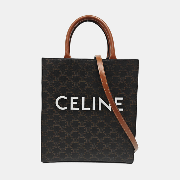 CABAS CELINE Small Coated Canvas Brown