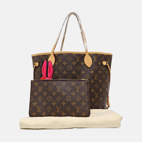 NEVERFULL MM Monogram Coated Canvas Brown