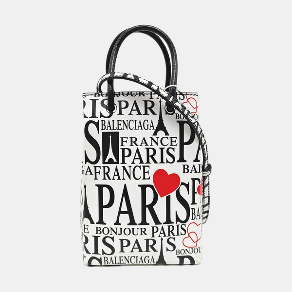 Shopping Bag Calfskin White