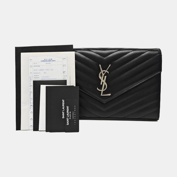 MONOGRAM Medium Chevron Calfskin Black