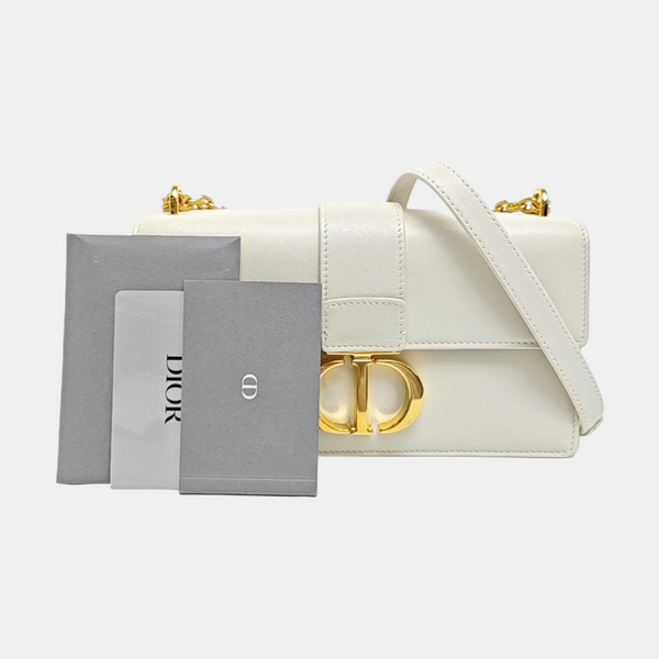 30 Montaigne East-West Calfskin White