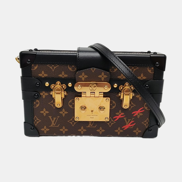 PETITE MALLE Monogram Coated Canvas Brown