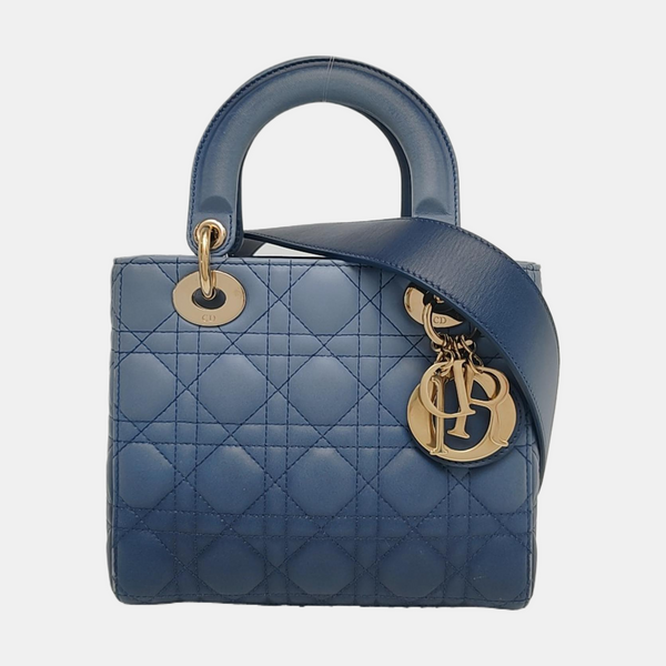 Authenticated pre-owned Lady Dior Small Cannage Lambskin Multicolor - Tote Bag at Looply