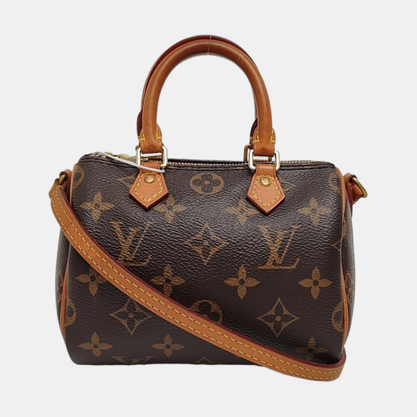 SPEEDY Nano Monogram Coated Canvas Brown