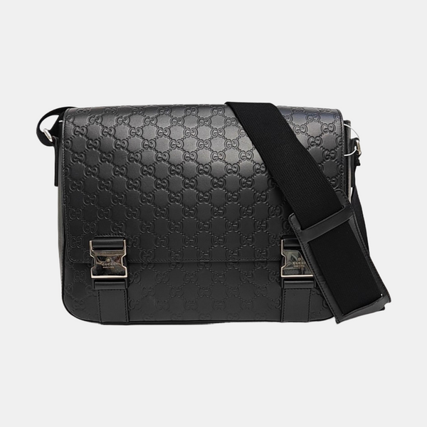Ligne Shima Monogram Calfskin Black