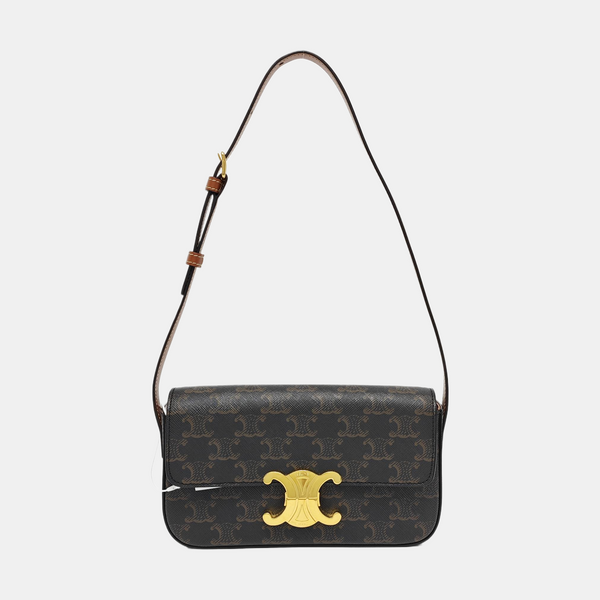 TRIOMPHE Small Coated Canvas Brown