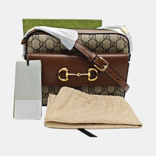 Horsebit 1955 Small Coated Canvas Beige