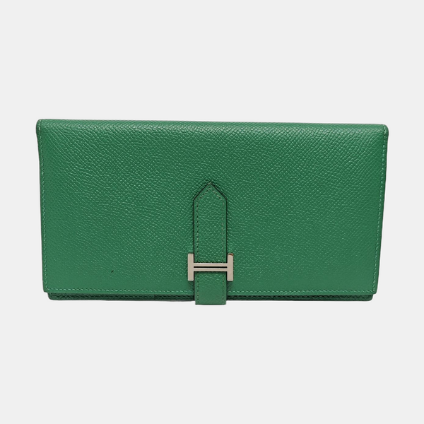 Bearn Medium Epsom Green Wallet