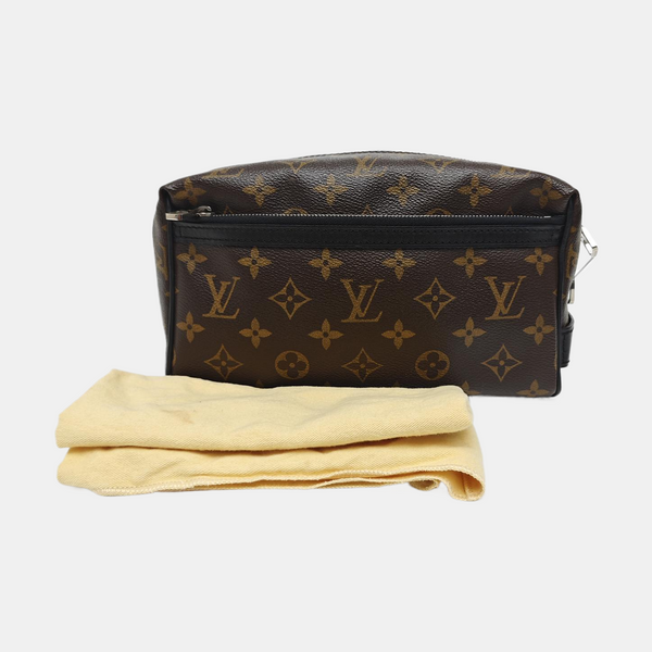 Monogram Coated Canvas Clutch Brown