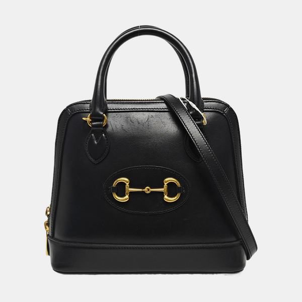 Authenticated pre-owned Horsebit 1955 Small Calfskin Black - Shoulder Bag at Looply