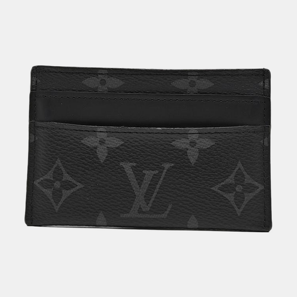 DOUBLE Monogram Coated Canvas Gray Card Holder